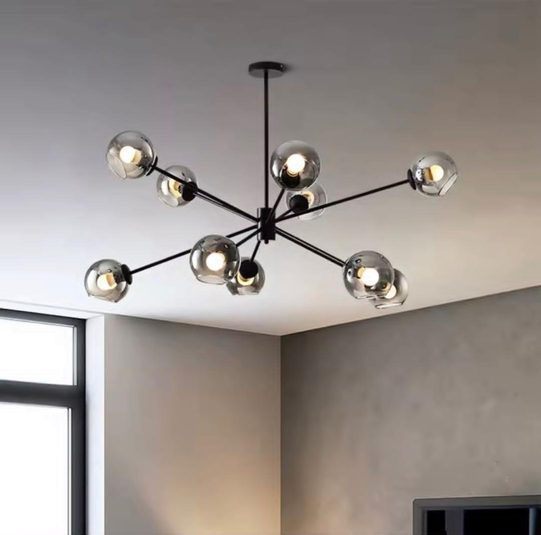 Modern Sputnik-style ceiling chandelier