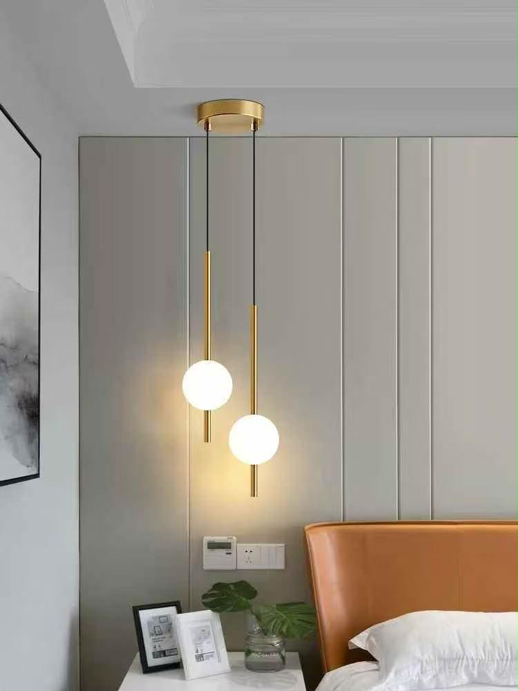Modern Double Orb Pendant Light