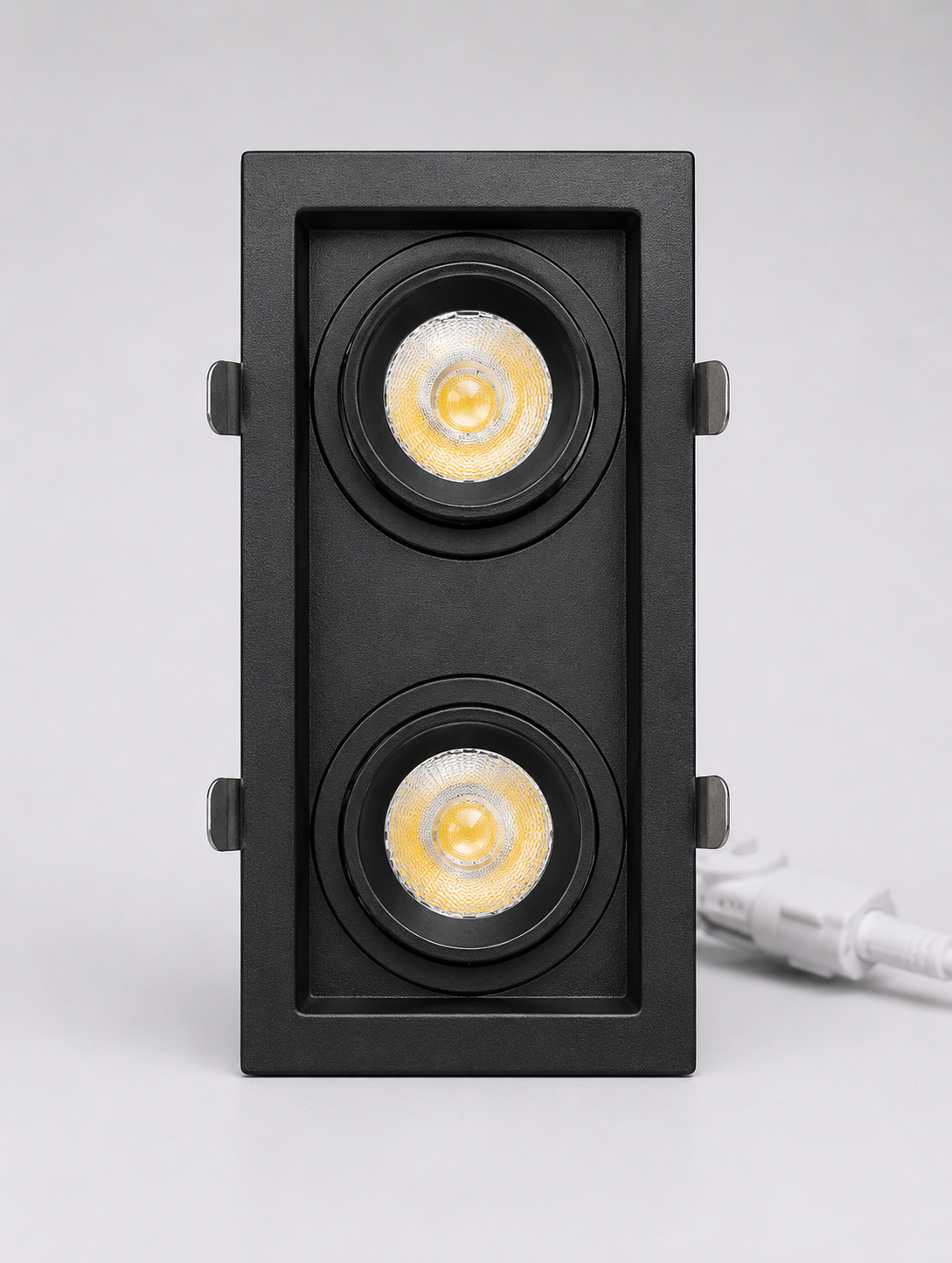 Sleek Rectangular Recessed LED Spotlight – Dual Color (Twin Head)