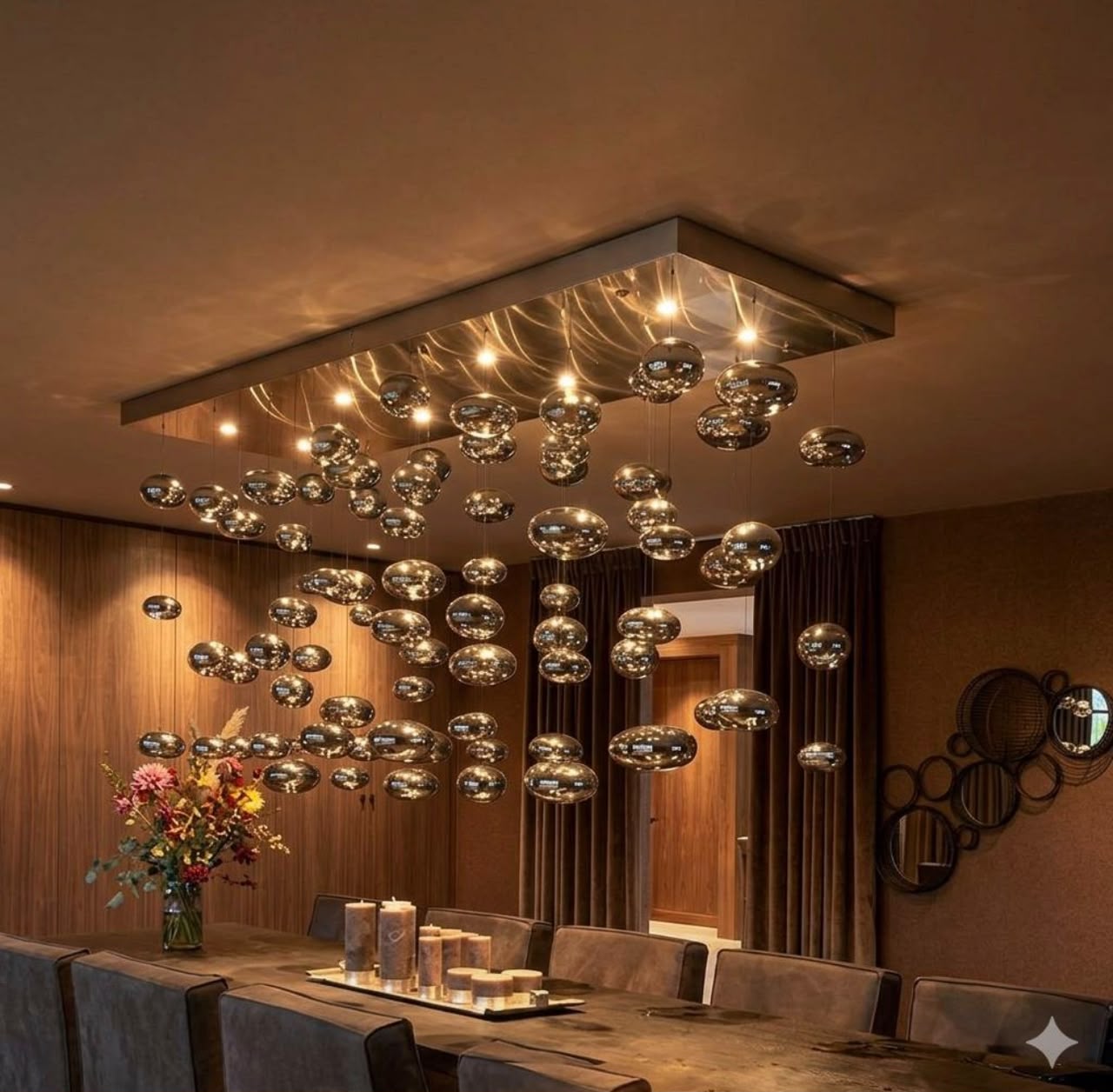 Luxury Pendant Chandelier – Floating Bubble Cluster