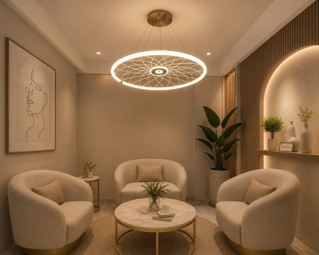 Mandala Ring LED Pendant Light – Circular Patterned Chandelier