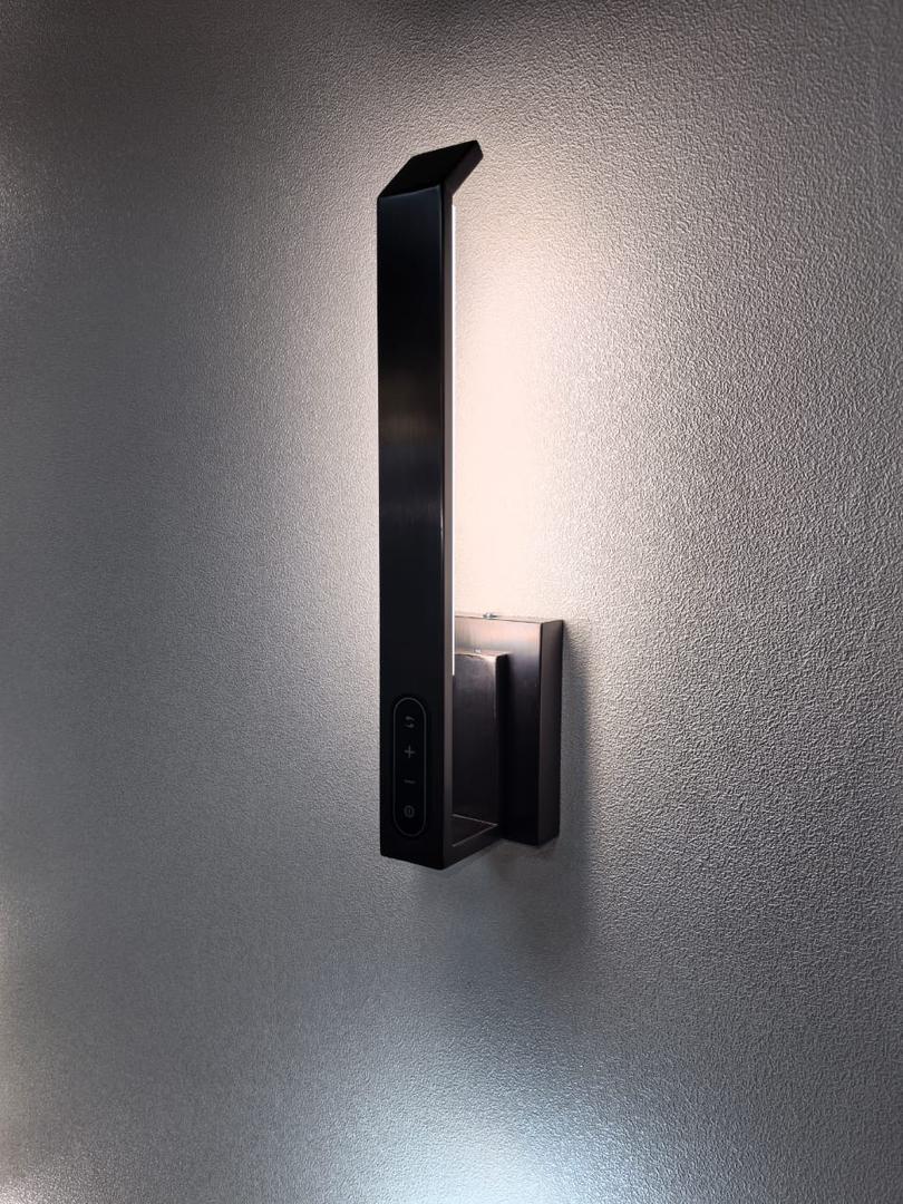 Sleek Black Vertical LED Wall Light – Touch Control Bar