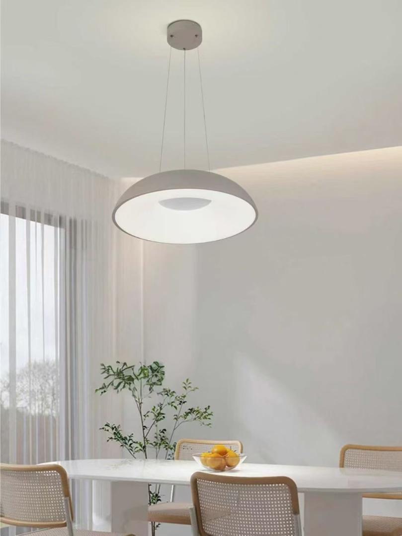 LED Drop Light – Grey Dome with Crescent Diffuser